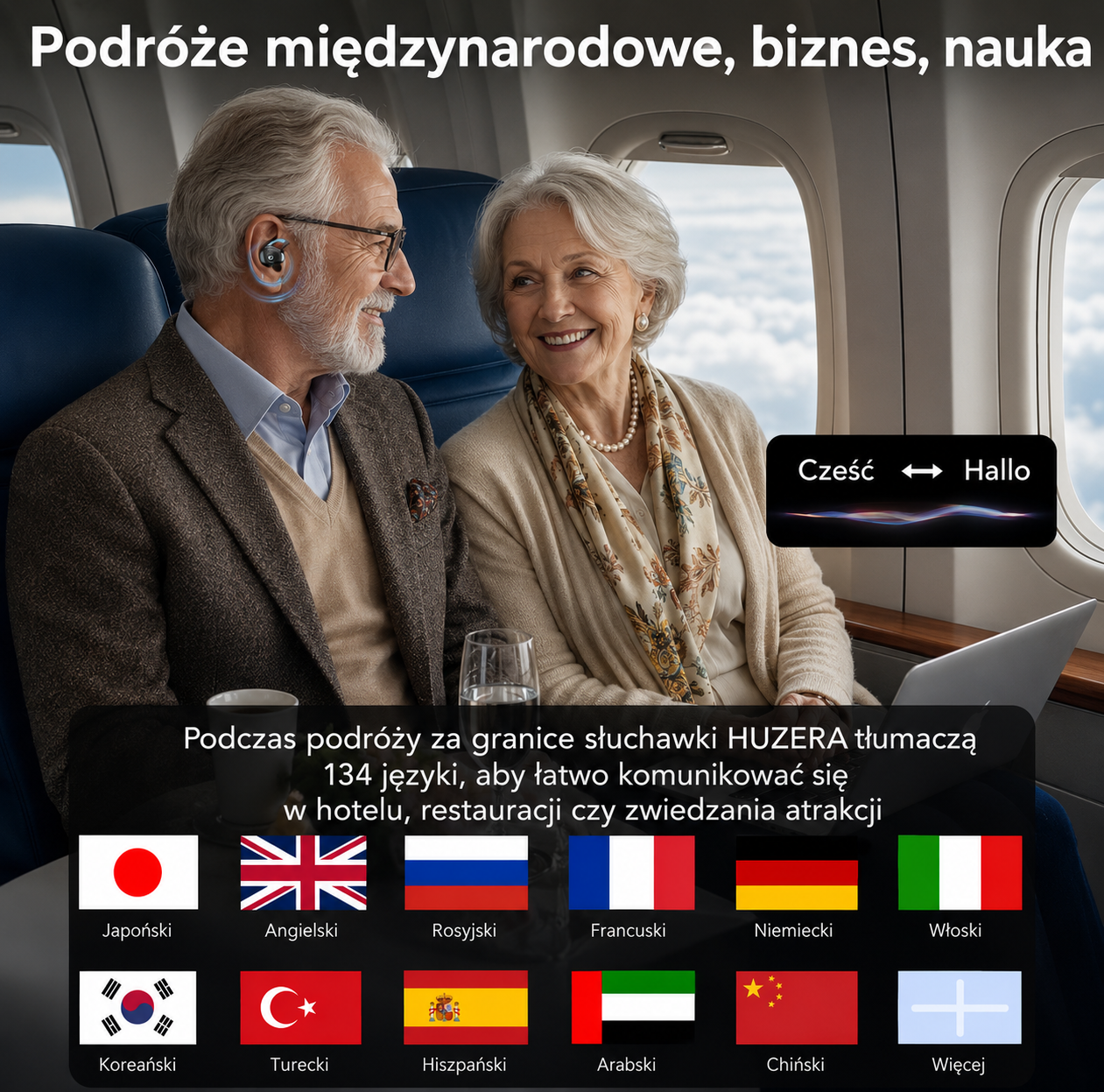HUZERA™ PRO - Słuchawki tłumaczące
