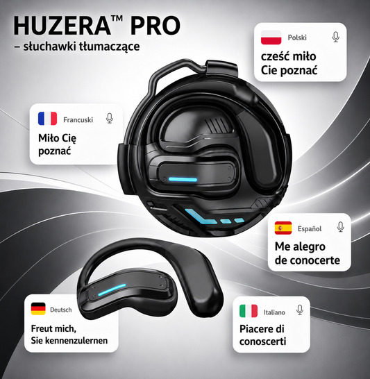 HUZERA™ PRO - Słuchawki tłumaczące